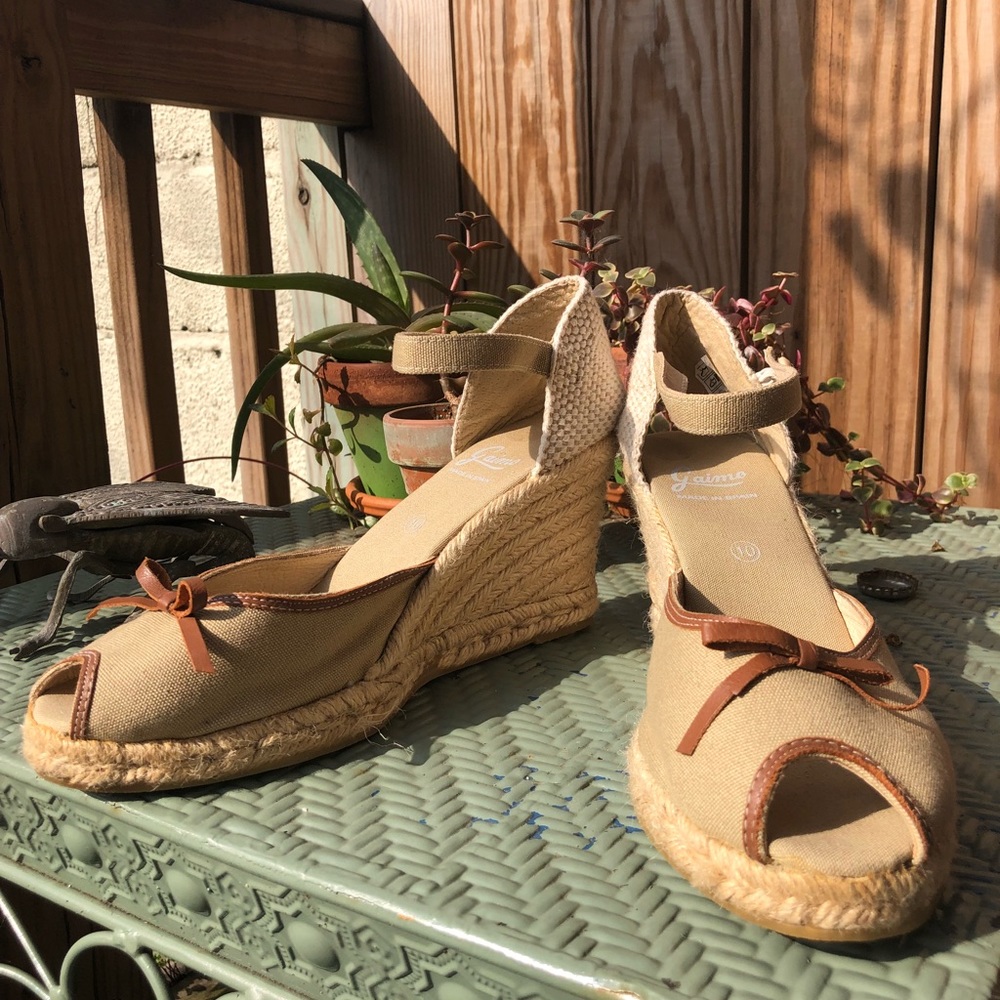 Vintage Espadrille Wedges